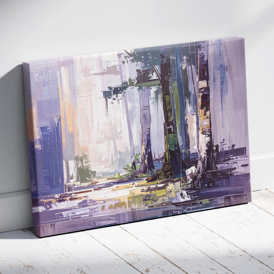 Abstract art painting on a white wall